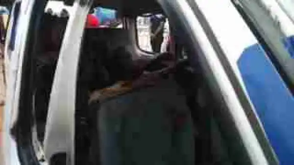 Two Suspected Thieves Stripped Naked For Stealing Trailer Tyres In Abia State (Photos)